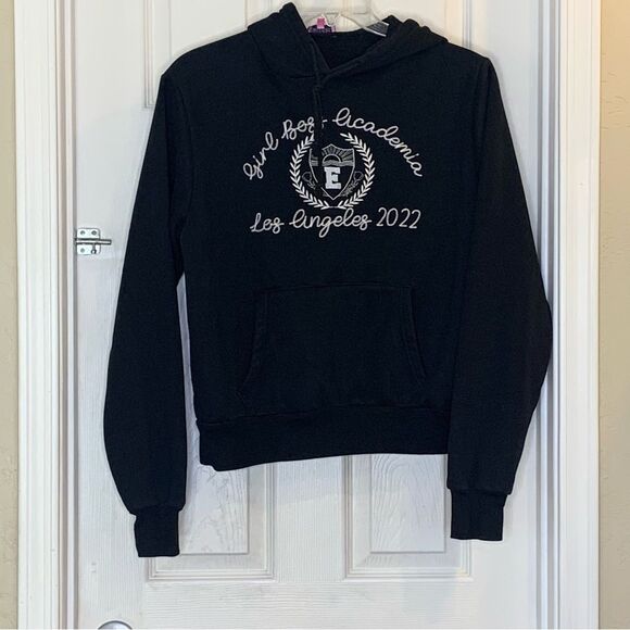 Edikted Girl Boss Academia Hoodie Black Size Medium - Picture 10 of 11